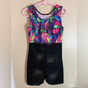 Colorful vibrant gymnastics/dance leotard